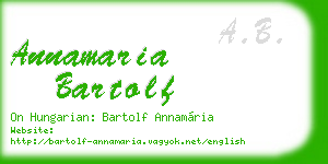 annamaria bartolf business card